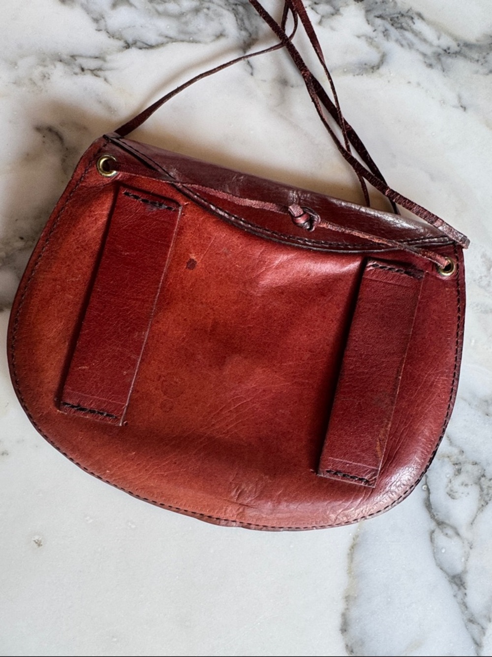 Vintage Leather Crossbody Purse Bag - Picture 2 of 11
